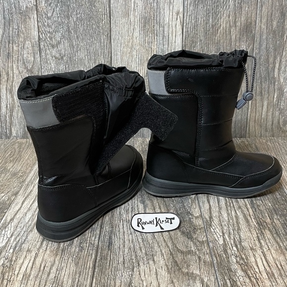 Lands' End Shoes Lands End Black W Silver Reflective Snow Winter